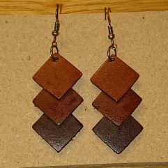 Earrings Triple Square