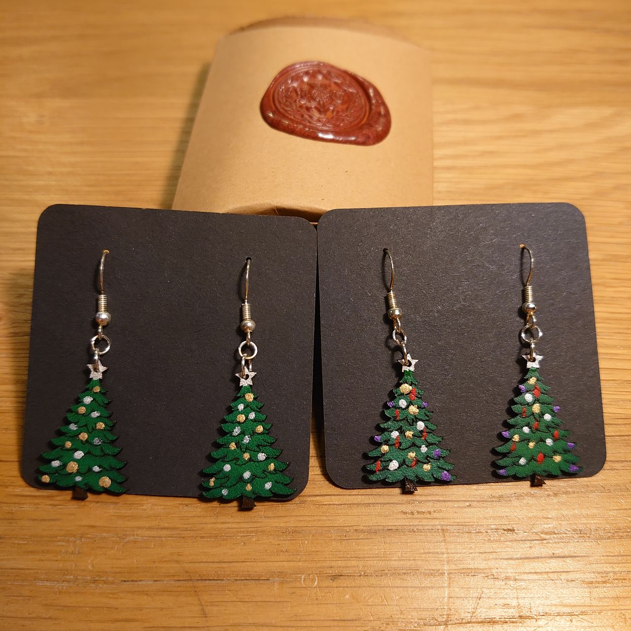 Christmas tree earrings deals
