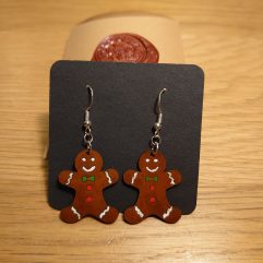 Gingerbread Man Earrings